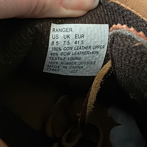 POLO Ralph Lauren Ranger boots brown tan leather lace up buckle men’s sz 8.5 EUC - Picture 9 of 11